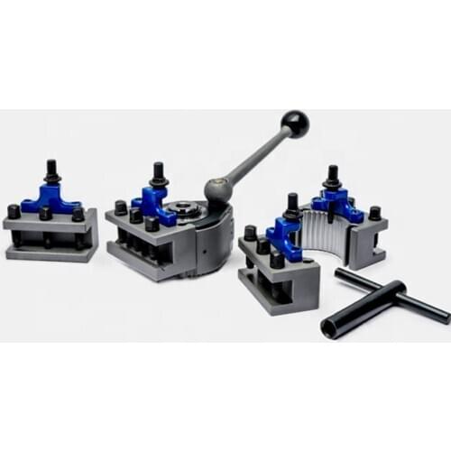 TOOA type 150-300mm lathe swing 40-position quick change tool post set, European style, contain 5pcs: 1pcs tool post+4pcs holder