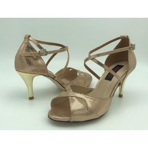 Sexy NEW Argentina Tango Dance Shoes Wedding Shoes Party Shoes for women Flamenco shoes leather outsole T6226D-LGL 7.5cm heel