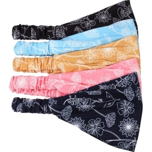 Womens Headpiece Stretch Wide Headwrap Hair Bands Elastic Headband Sports Running Bandage Yoga Fitness Turban Headwear Accessory