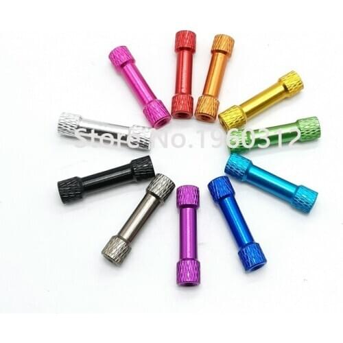 10pcs M3*15/20/25/28/30/35mm Knurled Aluminum Standoff Spacers OD=6mm Multicolor aluminum Rods for RC Parts