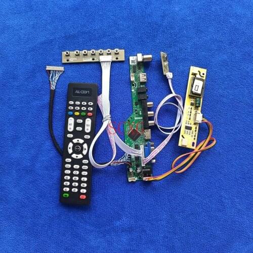 2CCFL For LTM150XO/LTM150XS/QD15XL02/QD15XL13 KitLVDS 20-Pin Monitor driver board Signal Analog VGA USB HDMI-compatible 1024*768