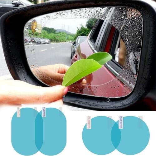 2PCS Car Rearview Mirror Protective Film Anti Fog Window Clear Rainproof Rear View Mirror Protective Soft Film Car Accessories