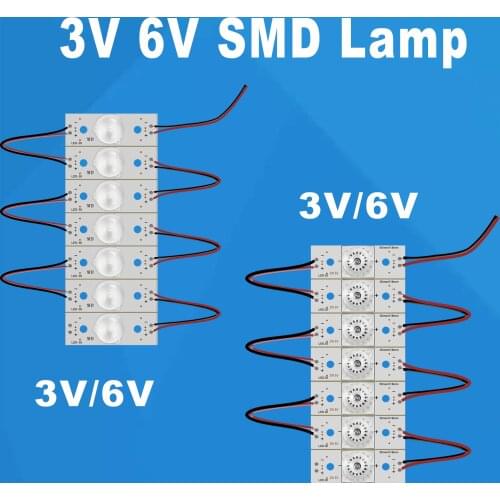 3V 6V NEW SMD Lamp Beads with Optical Lens Fliter for 20-120 inch LED TV Repair