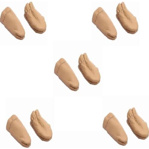 5 Pair Thumb Index Thimble Finger Protector Leather Needle Felting Guard Hand Craft Embroidery Needlework Accessory