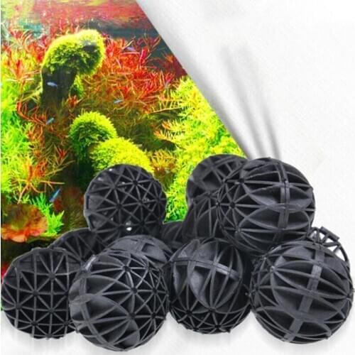 50/100Pcs/Set Aquariums Accessories 16mm Biological Bio Balls Aquarium Pond Fish Nano Tank Wet Dry Canister Filter Media Black