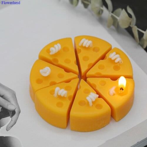 Scented Candle Mold Candle Cheese Mold Simulation Food Candle Silicone Mold DIY Fondant Cake Chocolate Mold Cake Decors