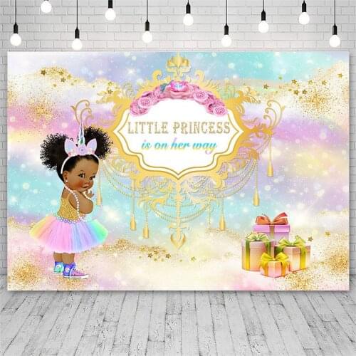 Avezano Photography Backdrop Baby Shower Little Princess Girl Unicorn Rainbow Gift Dream Background Photo Studio Photozone Decor