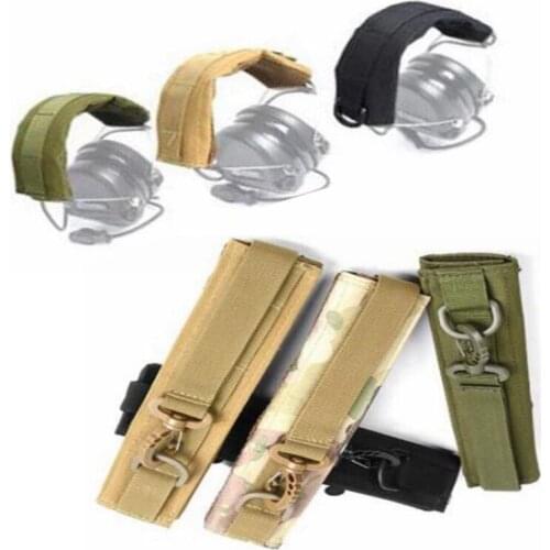 Hunting Shooting Headset Cover Universal Outdoor Modular Headset Cover Molle Headband Microphone Tactical Earmuffs Headphone