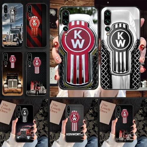 American heavy truck Kenworth Phone case For Huawei P Mate P10 P20 P30 P40 10 20 Smart Z Pro Lite 2019 black painting cell cover