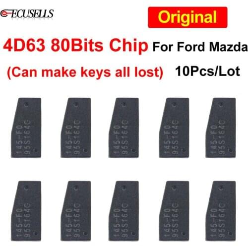 10Pcs/Lot Original High Quality 4D63 80bit Chip Car Key Chip 4D 63 80 Bit Chip for Ford and For Mazda Can Make Keys All Lost