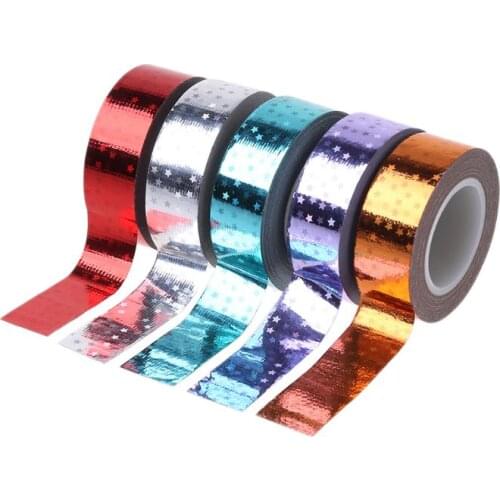 Rhythmic Gymnastics Decoration Holographic Glitter Tape Ring Stick Accessory 15mm*5m Washi Tape DIY Masking Tape