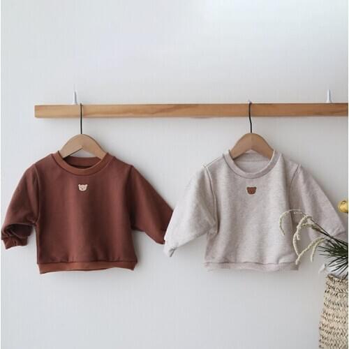 Children Sweatshirt Boy Clothing Pullover Baby Girl Costume Cotton Cartoon Bear Hoodies Long Sleeve Spring Top Toddler Outwear