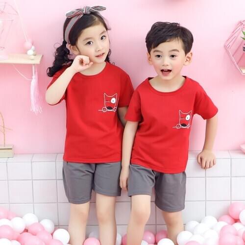Baby Pajamas Summer Cotton Short-sleeved Boys Girls Clothing Sets Children Cartoon Sleepwear Kids Pyjamas Enfant Child Pyjama