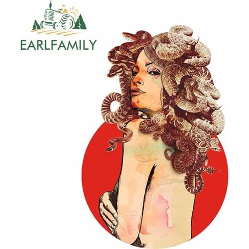 EARLFAMILY 13cm x 8.5cm For Sexy Girls Motorcycle Car Stickers Cartoon Decal Vinyl Material Sunscreen Decals Decoration