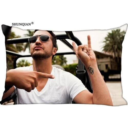 F23 Top Selling Famous Star Luke Bryan Custom Zippered Rectangle Pillowcases Pillow Cover Cases Size 50x75cm (Two sides)