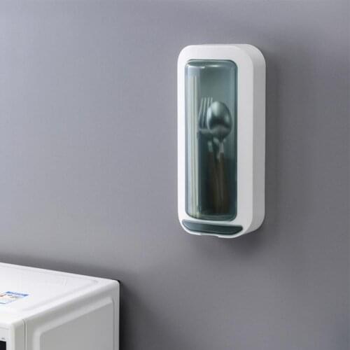 Chopstick Holder Convenient Clean Simple Rotatable Rack Transparent Cover Chopsticks Tube for Home