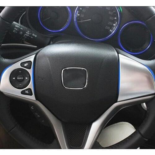 2014 2015 2016 Accessories Chrome Car Steering Wheel Button Frame Cover Trim Car Styling ABS for Honda City Sedan