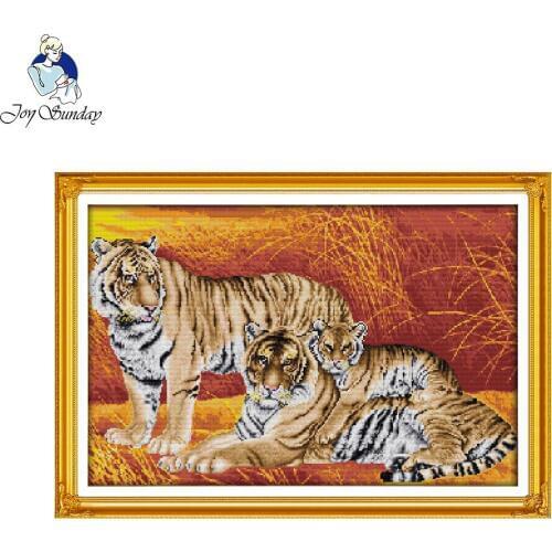 Joy Sunday The Heaven Father and the Earth Mother Counted Cross Stitch Sets DIY Cross Stitch Kits for Embroidery Needlework