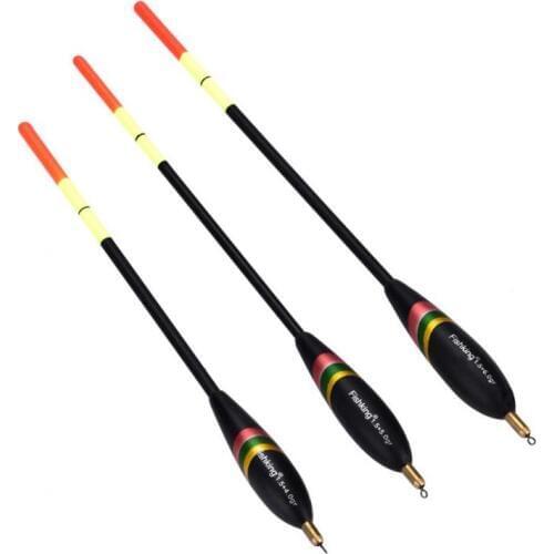 3pcs 4/5/6g Fishing Float Bobber Set Rock Fishing Buoy Wooden Fishing Floats Bobbers Wood Carp Fishing Tackle Accessory