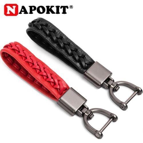 Leather Car Key Holder Key Rings Key Chain Horseshoe Buckle Keychain Car Keyring Gift Auto Keyfob Car Styling DIY Accessories