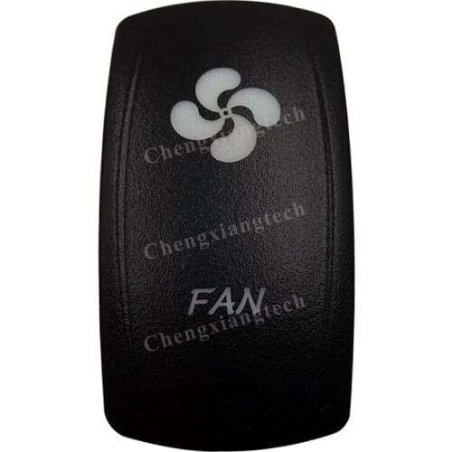 Car Boat Truck Backlit Swtich Cap- Laser Engraving -FAN -for Led Carling Arb Narva 4x4 RV Rocker Switch, Cover Only