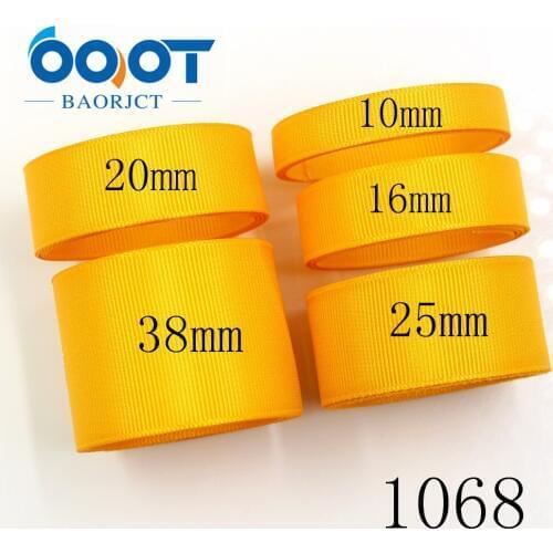OOOT BAORJCT J-181016,10/25mm 10yards Solid Color Ribbons Thermal transfer Printed grosgrain Wedding Accessories DIY materials