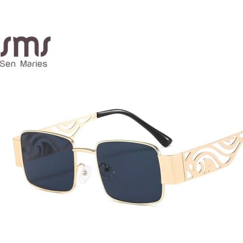 Small Square Sunglasses Women Men Trendy Vintage Brand Design Green Gradient Lens Sun Glasses For Female Eyewear UV400