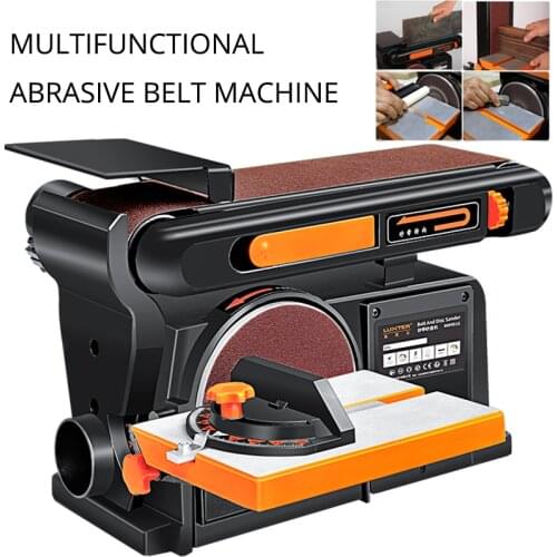 Multifunctional Abrasive Belt Machine Home DIY Sandpaper Machine Desktop Sanding Machine Belt Sander Polisher Woodworking Tools