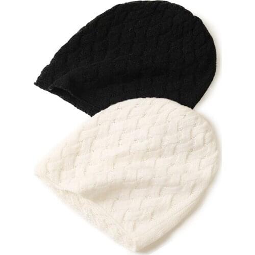 20 New 100 Cashmere Hat Women Woven knitted Hats Lady gifts Warm Wild Cute Thick Autumn winter Inner Mongolian Factory