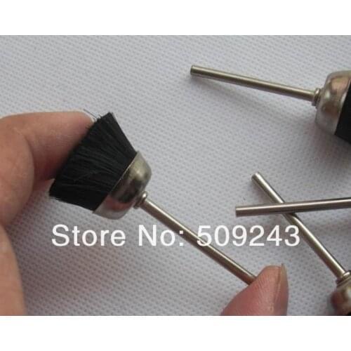 New 15pc OD16mm BLack Bristle Cup Brush Polishing wheel Burnish wheel Derusting Fits Dremel Die Grinder Rotary Tools