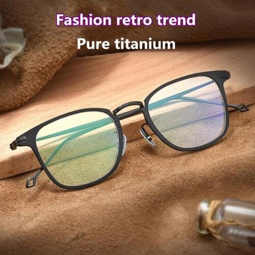 Eyeglasses women Titanium Retro Brand Glasses Frame Men Light and thin Computer Reading Optical myopia fashion Business Eyewear