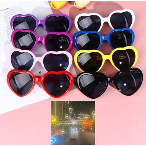 Love Heart Shaped Effect Glasses Watch The Lights Change to Heart Shape At Night