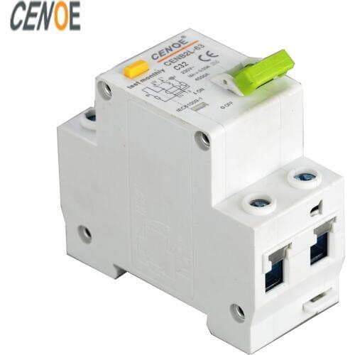 Excellent leakage protection elcb earth leakage circuit breaker residual current circuit breaker DPNL1P+N16A 63A 230V~50/60HZ