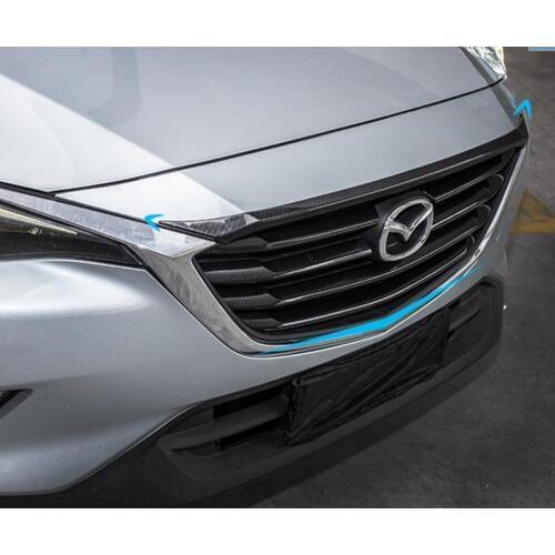 Carbon Fibre Car Front Racing Grills Bumper Mesh Grille Around Trim Cover For 16-18 Mazda CX - 4 CX-4 2016 2017 2018