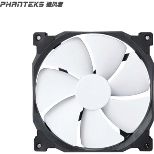 Phanteks F140MP 140mm 4pin MP PWM Fan,high Static Pressure Optimized for Silence Sleeved Daisy-Chain Cables,Black White