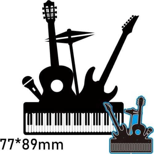 Cutting Dies Electronic Musical Instrument New Metal Stencils DIY Scrap Booking Paper Cards Making Decoration 77*89mm