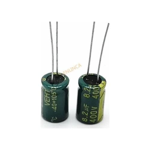 Good quality 400V 8.2UF high frequency low impedance 8*12.5 20% RADIAL aluminum electrolytic capacitor 8200NF 400V8.2UF 20