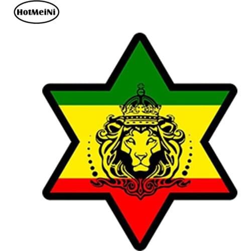 HotMeiNi 13cm x 13cm Car Styling Sticker Car Decal Rasta Reggae JAH Macbook Lion of Judah One Love Rastafarai Waterproof
