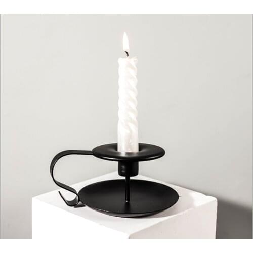 Theuphela Decorative Black Candlesticks