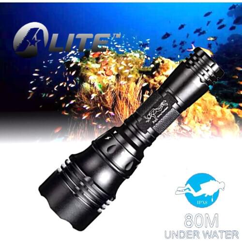 TMWT 2000LM XM-L2 LED Diving Flashlight 5Modes Professional Scuba Torch 18650 IPX8 Diving Light Underwater 80 Meters