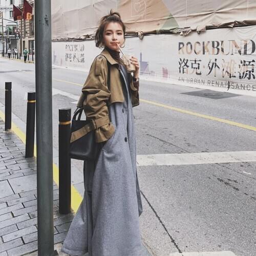 Brand Womens Trench Coat Long Double-Breasted with Belt Windbreaker Women Spring Autumn Winter Outerwear Clothes Coats