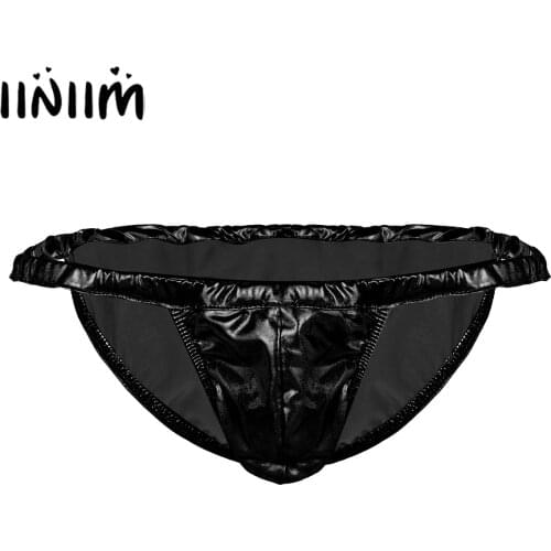 Sexy Panties for Men Spandex Latex Briefs Jockstraps Slip Hommes Man Wetlook Lingerie Underwear Gay Briefs Underwear Underpants