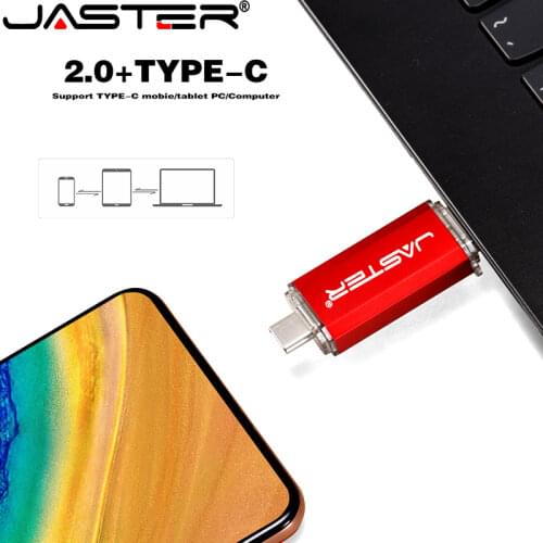 JASTER Super Mini TypeC 2. 0 USB flash drive Pen Drive high quality 4GB 8GB 16GB 32GB 64GB 128GB Pendrive for Type-C device