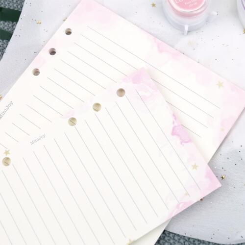 2019 Yiwi New Arrive Fantasy Colorful A5 A6 Line Inner Pages For Loose Leaf Planner Notebook Stationery