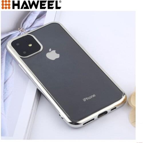 Mobile Phone Protective Case for iPhone 11 Transparent TPU Anti-Drop And Waterproof (Silver)