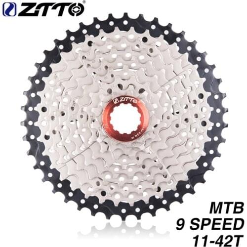 ZTTO MTB 9 s 27s 9Speed 11- 42T Freewheel Mountain Bike Bicycle Parts Cassette WIDE RATIO Compatible for M430 M4000