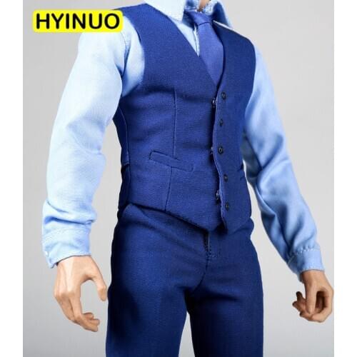 1/6 Scale Ben Man Male Boy Clothing Clothes Suit Set With Pants Ties Shirts Shoes Model F 12"Collectible/Ben Head Model