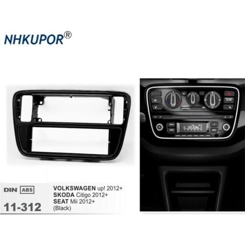 1 Din Car Radio DVD Panel Kit Fascia for SKODA Citigo/seat Mii/Volkswagen Up 2012+ In Dash Stereo Holder Bezel Faceplate