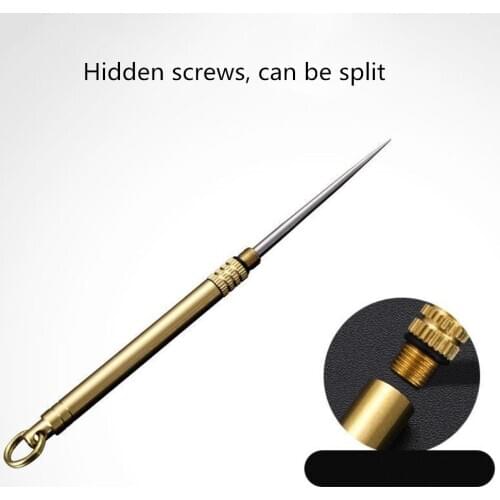 1Pc Titanium Outdoor Edc Portable Multifunctional Toothpick Bottle Fruit Fork Camping Tool Toothpicks Tube Stronger Dental Floss