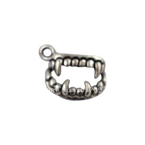 200Pcs Tibetan Silver Color Big Mouth Charms A12572